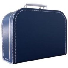 Kinderkoffer 30cm - donker blauw