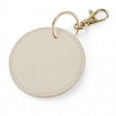 Sleutelhanger Faux Leather Rond - Oyster